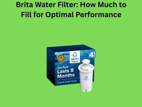 Brita Water Filter: How Much to Fill for Optimal Performance