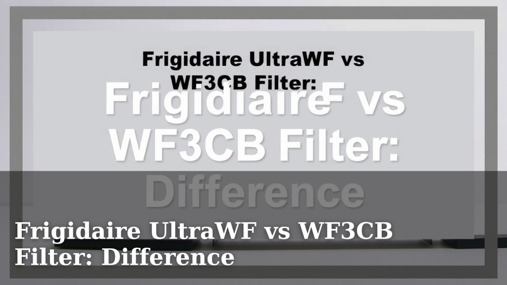 Frigidaire UltraWF vs WF3CB Filter: Difference