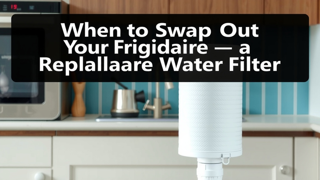 When to Swap Out Your Frigidaire Water Filter