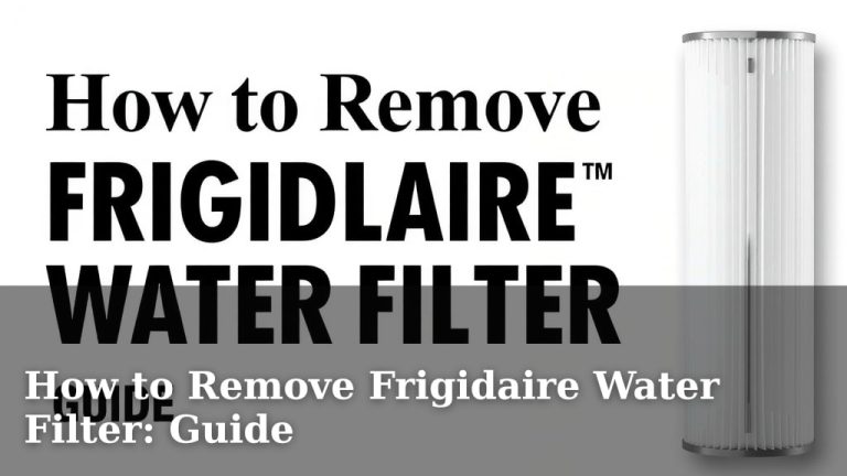How to Remove Frigidaire Water Filter: Guide