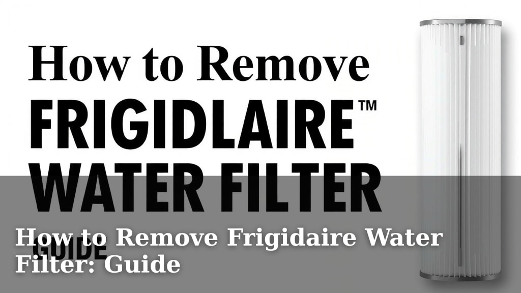 How to Remove Frigidaire Water Filter: Guide