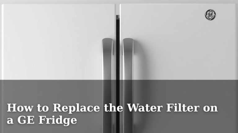 How to Replace the Water Filter on a GE Fridge