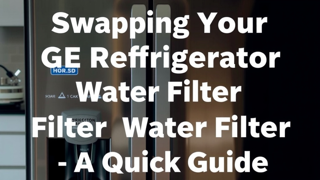 Swapping Your GE Refrigerator Water Filter: A Quick Guide