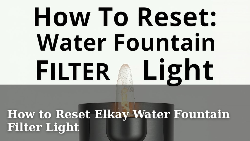 How to Reset Elkay Water Fountain Filter Light