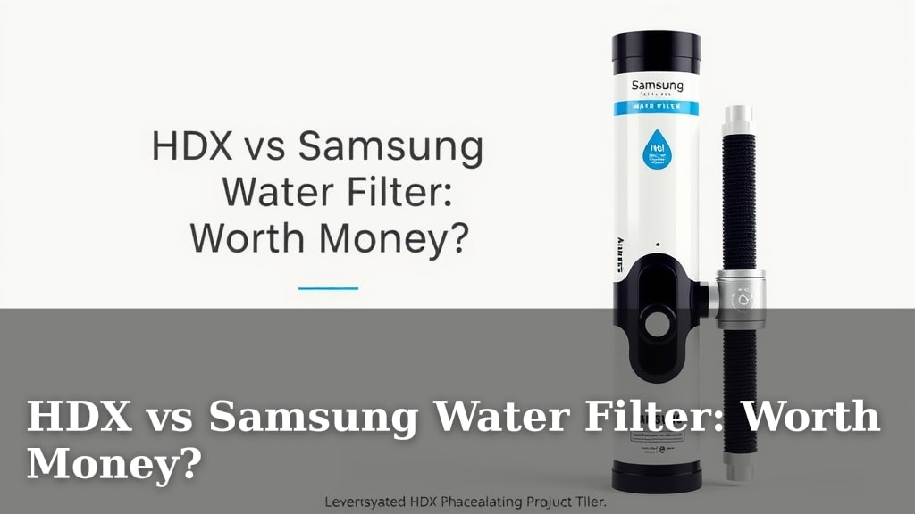 HDX vs Samsung Water Filter: Worth Money?